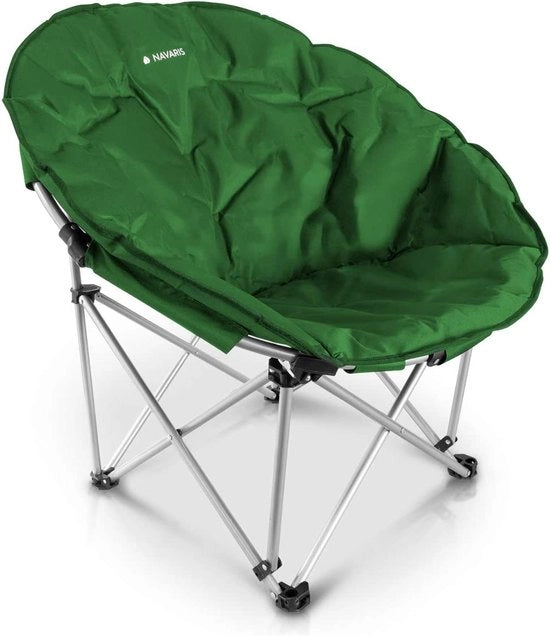 Sedia pieghevole con tasca portatile blu scuro per campeggio festival e pesca