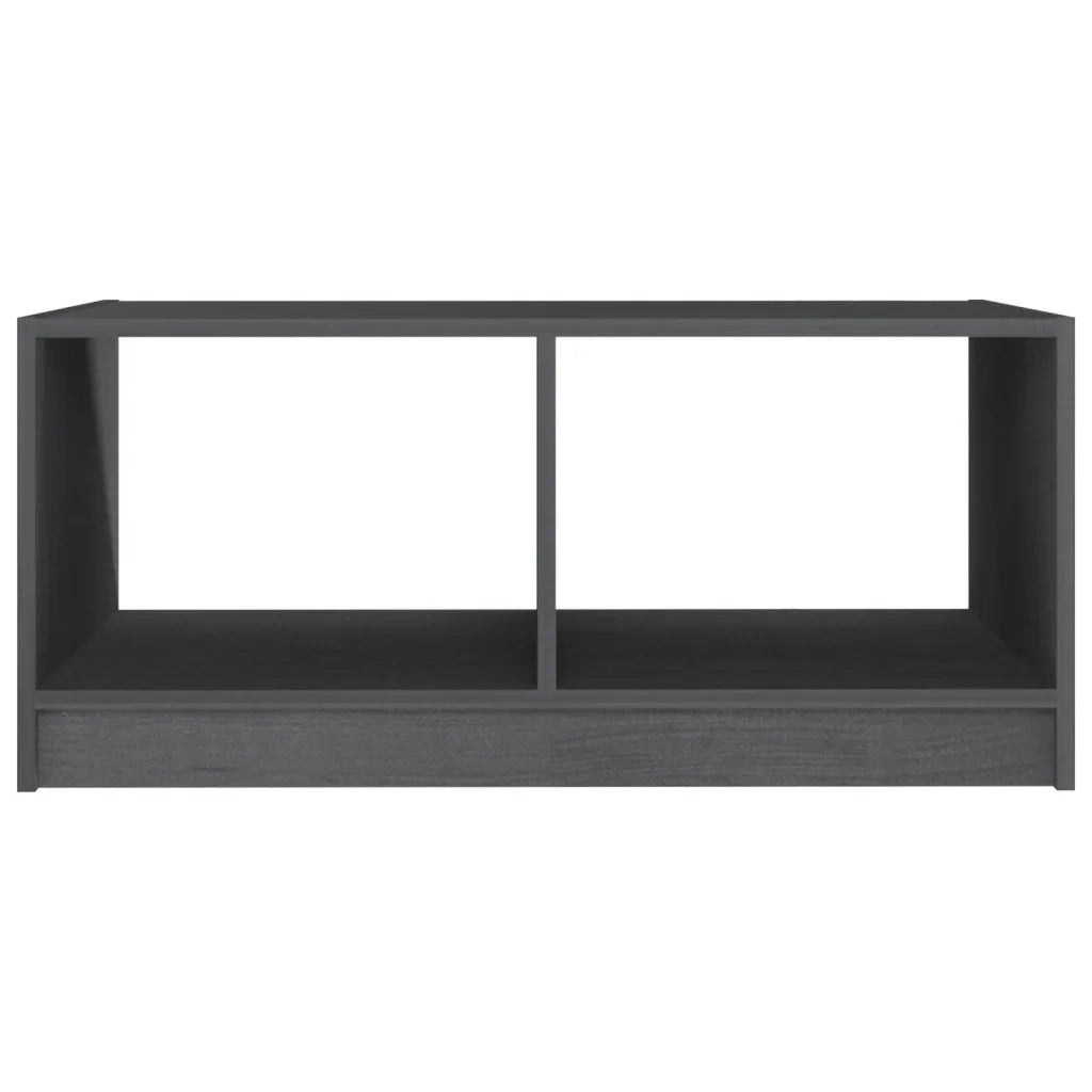 Tavolino da Salotto-Tavolino da soggiorno Grigio 75x50x33,5 cm Legno Massello di Pino