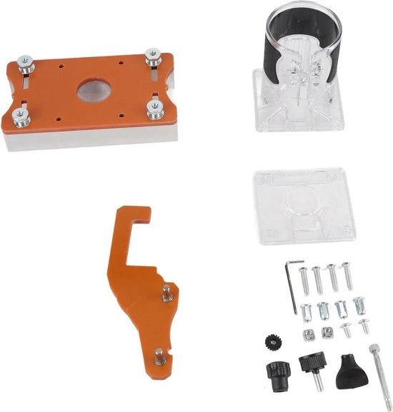 Beiglietto di fissaggio invisibile base per frese per lavorazione del legno - base a trapano e beiglietto di fissaggio - 65 mm truccatore per legno - truccatore a router guida di trapano localizzatore
