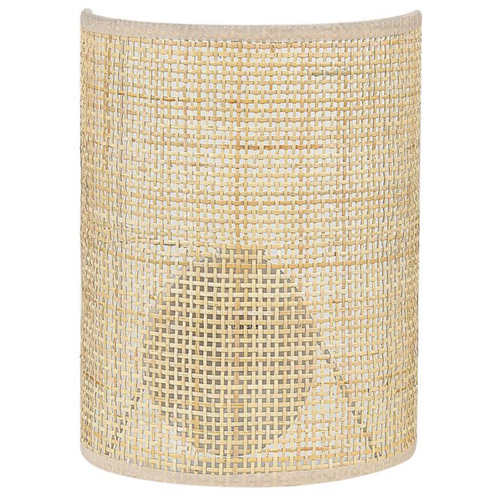 Lampada da parete in rattan naturale con paralume in stile boho soggiorno camera da letto