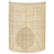 Lampada da parete in rattan naturale con paralume in stile boho soggiorno camera da letto
