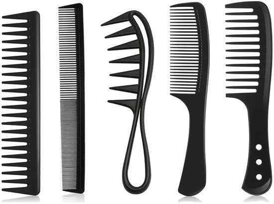 Set Professionale per Capelli - 5 Pezzi di Spazzola per Capelli Lisci - Spazzola Antistatica per Stile - Plastica Resistente - Spazzole Leggere - Adatta per Capelli Ricci - Spazzole per Capelli