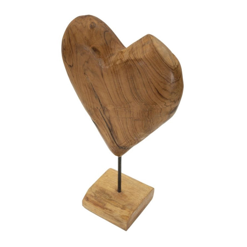 Scultura Dobu In Teak Riciclato cm 25x12x45 (pezzi Unici - Non Ripiani In Serie)