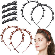Accessori per capelli con clip - 4 pezzi - nero e marrone - per signore e ragazze - adatto per diversi stili di capelli