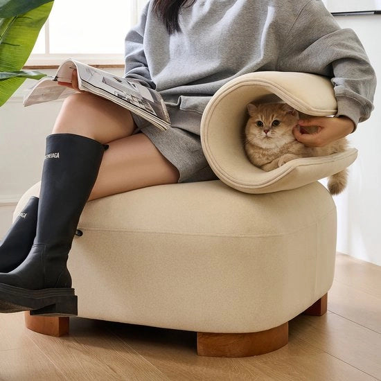 Sofa multifunzionale con protezione per gatti – divano letto 1 posti per soggiorno e camera da letto – resistente ai graffi – poltrona lounge e TV ergonomico per uomo e animale