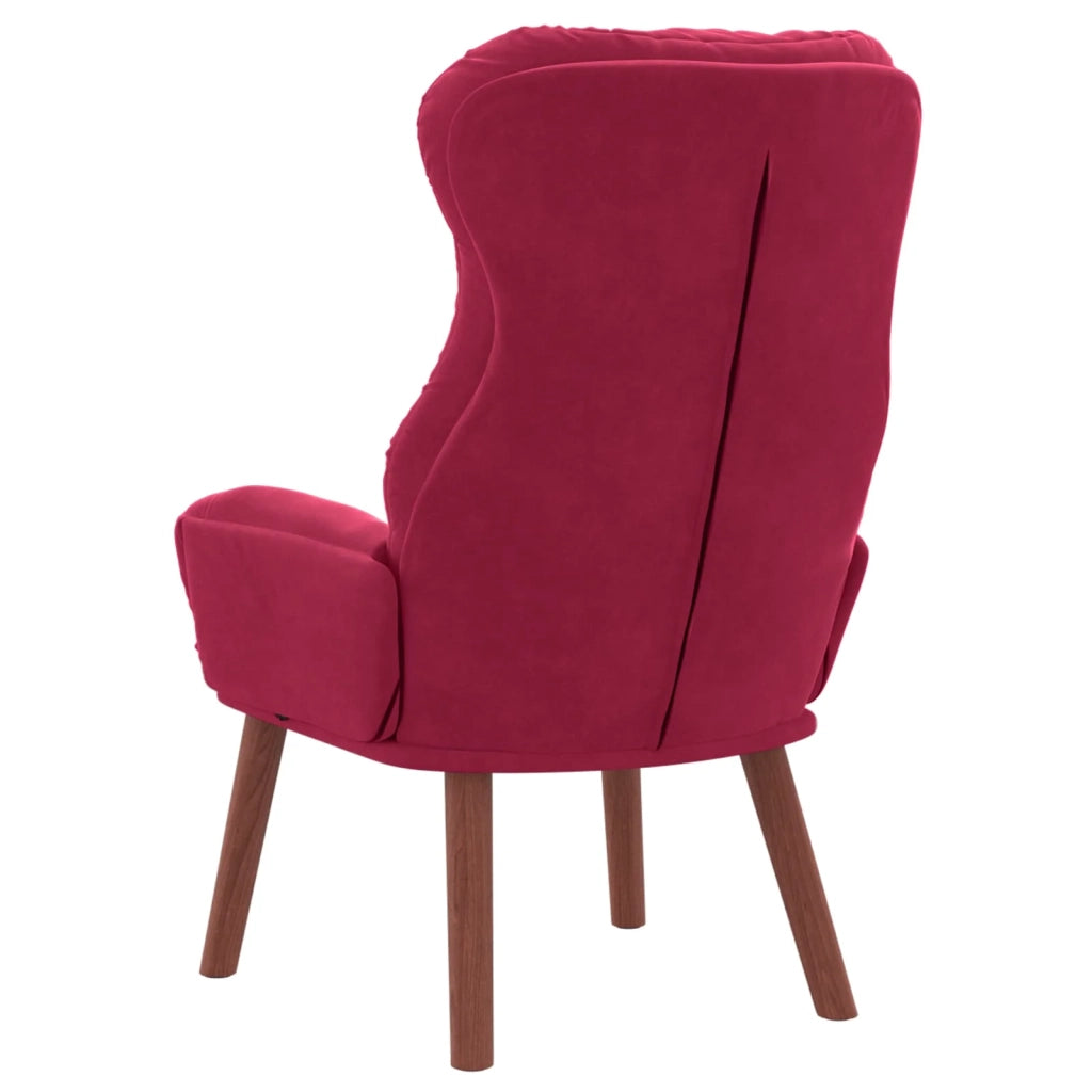 poltrona Rosso Vino 69 x 74 x 93 cm Velluto 42001892