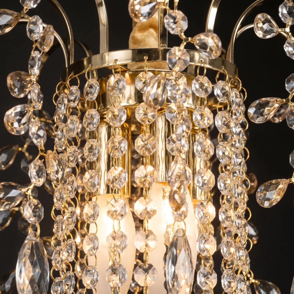 Lampada A Sospensione In Cristallo Swe090-cp 30cm Gold