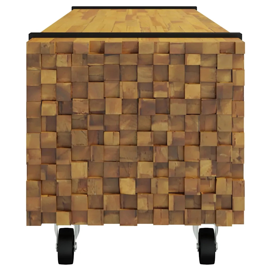 Supporto TV Marrone 110 x 30 x 30 cm Legno di teak solido 4009312