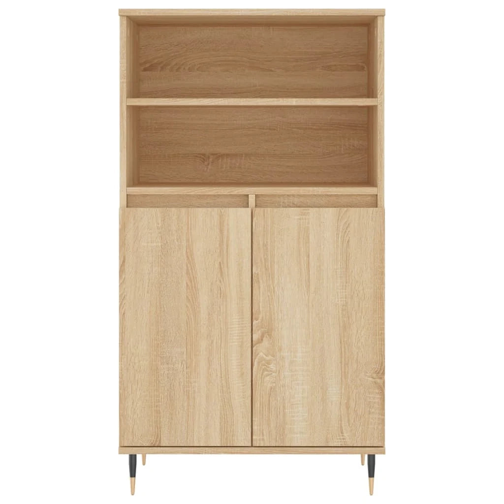 Buffet credenza cassettiera armadio mobile contenitore organizer cucina soggiorno salotto rovere Sonoma alto 60 x 36 x 110 cm legno ingegnerizzato marrone 02_0034078