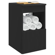 Mobile da Bagno | Armadio da bagno Nero 30 x 44,5 x 50 cm Legno ingegnerizzato
