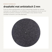 Tavolo di rotazione Mat 295 mm - Antistatico - Antiscivolo - Antivibrazionale - Audiophile - Migliorata Qualità Sonora - Matrice per lettore di dischi