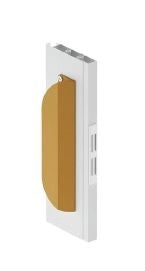 Maniglia di ricambio in PVC con viti per Porta a soffietto interasse 13 cm - Colore Bianco