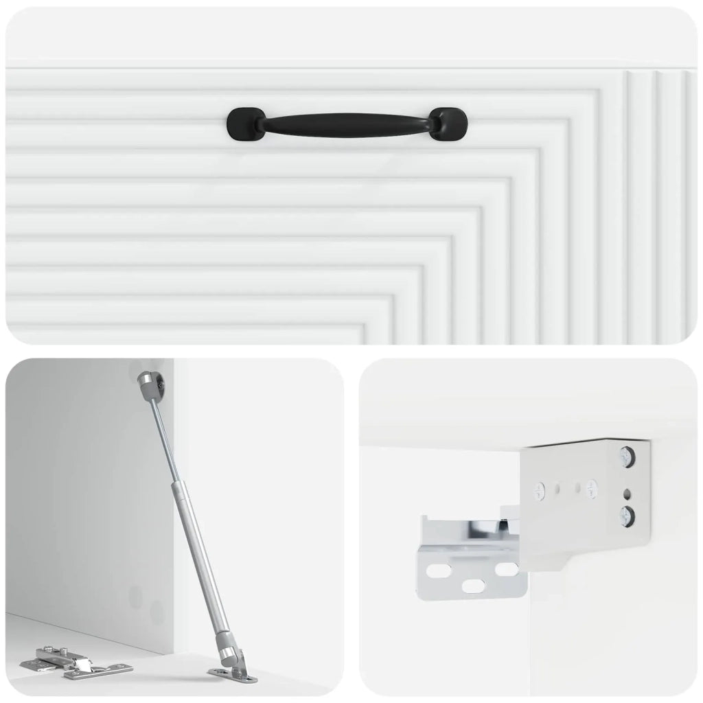Mobile Porta TV da Muro Bianco 78,5 x 41 x 30 cm 898685