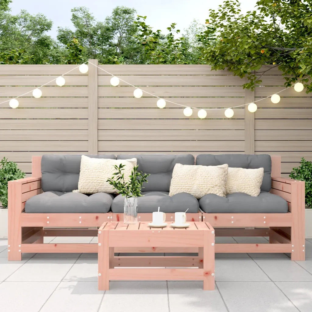 Sedia da giardino-Poggiapiedi da Giardino 62x30x32cm in Legno Massello di Douglas