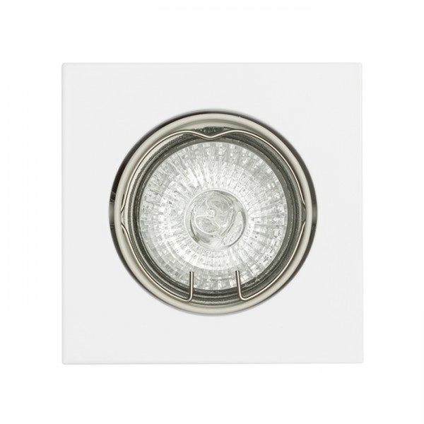 Faretto da incasso TOPIC SQ inclinabile bianco opaco 230V GU10 50W