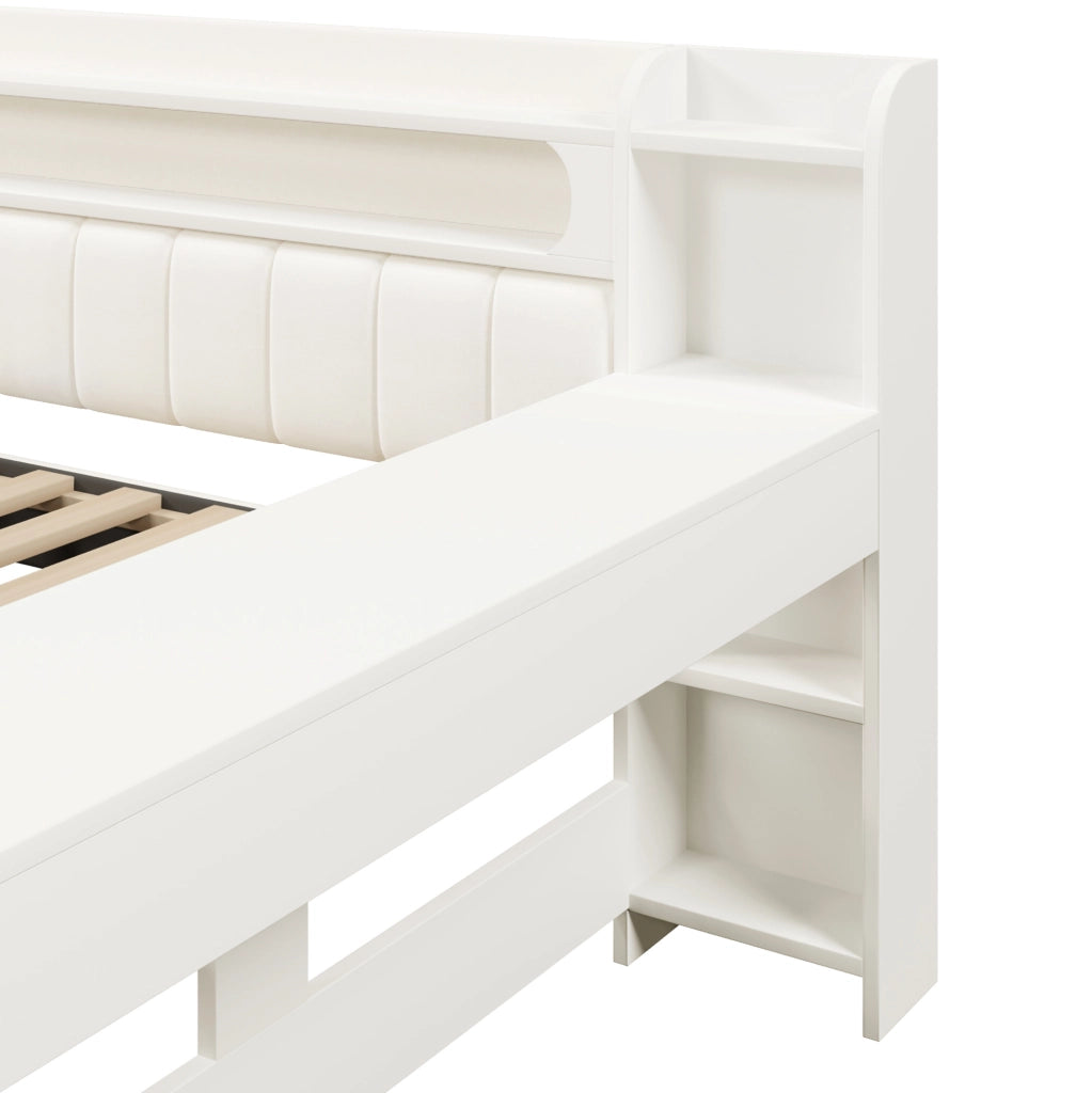Daybed 140x200 con scrivania, 2 cassetti, USB e luci LED