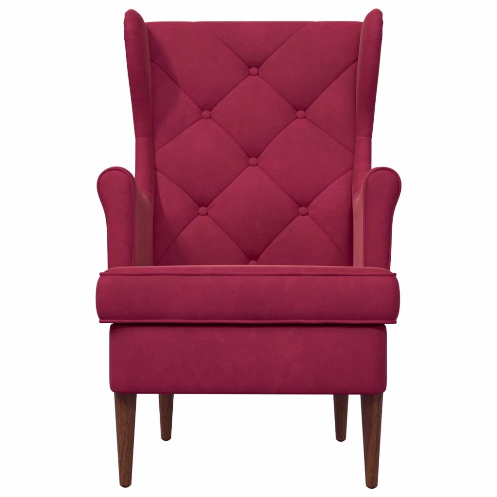 Poltrona Rosso Vino Velluto 42029911