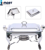 Buffet riscaldatore - Scaldabuffet - Riscaldatore alimentare - Con coperchio - Acciaio inossidabile - Argento - 21 x 26 x 26 cm - 6 Litri