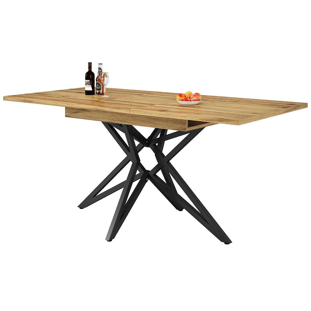 Tavolo allungabile - Xylo - 120-160x80cm noce/marmo gambe stella