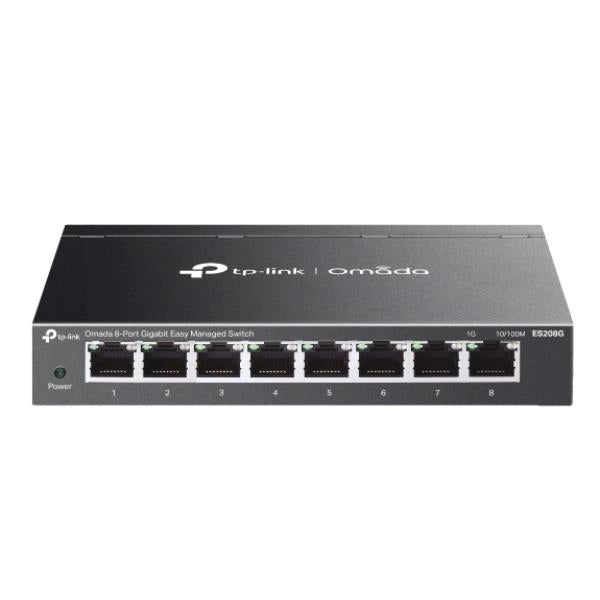 Tp-link omada es208g switch di rete gestito l2 gigabit ethernet (10/100/1000) nero