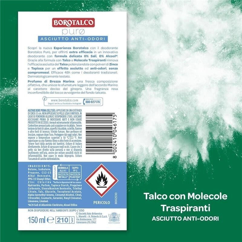 BOROTALCO DEO SPRAY 150 ML 0 SALI PURO BREZZA MARINA OKY
