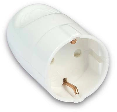 PRESA MOBILE SCHUKO GARANTI - BIANCO 2P+T 16A- 10 pezzi