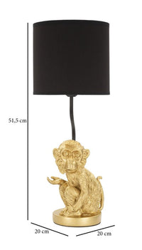 Lampada Scimmia Seduta Ø 20x51,5 cm in Poliresina e Ferro