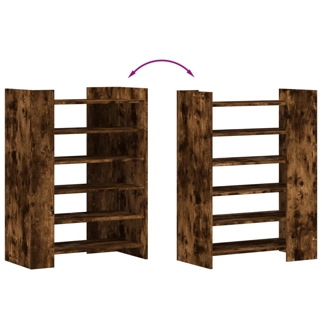 Scarpiera | Mobile per scarpe Rovere Fumo 74,5x37,5x100 cm in Legno Multistrato