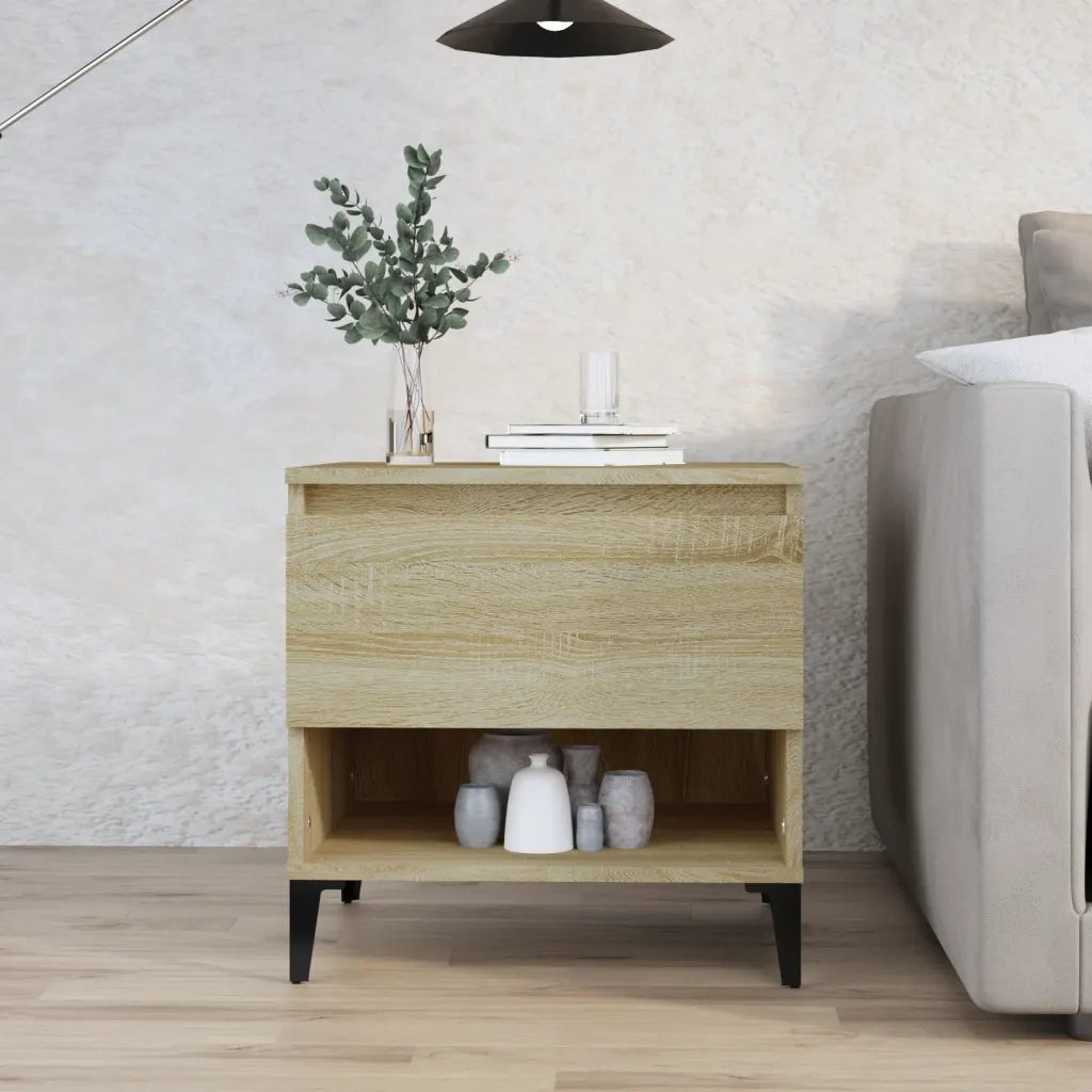 Tavolino Rovere Sonoma 50x46x50 cm in Legno Multistrato 819554