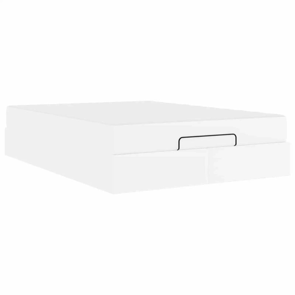 Struttura letto con materasso con materasso 2 pcs Bianco PVC