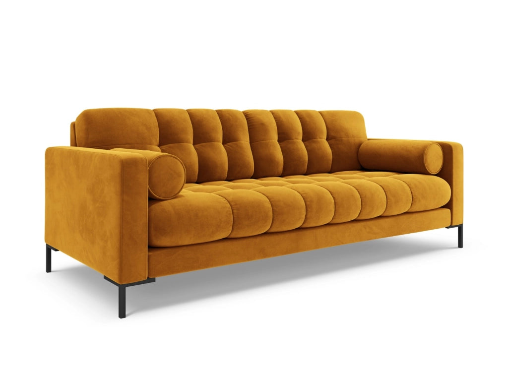 Cosmopolitan Design - Divano "Bali" 4 posti in velluto giallo 