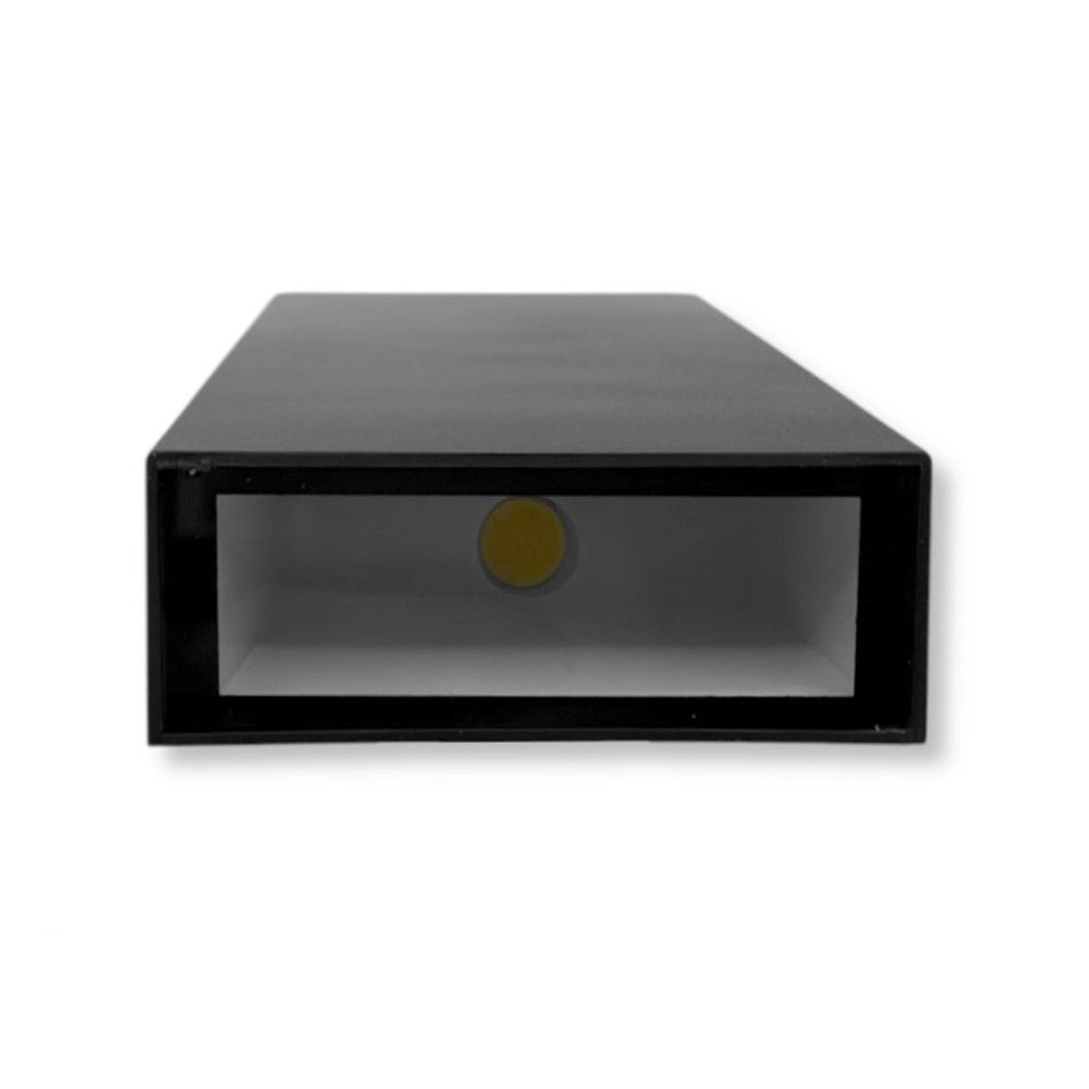 Trade Shop - Applique Da Esterno Rettangolare A Doppia Emissione Di Luce 8w Tecnologia Cct Ip65 2750-3c - Nero