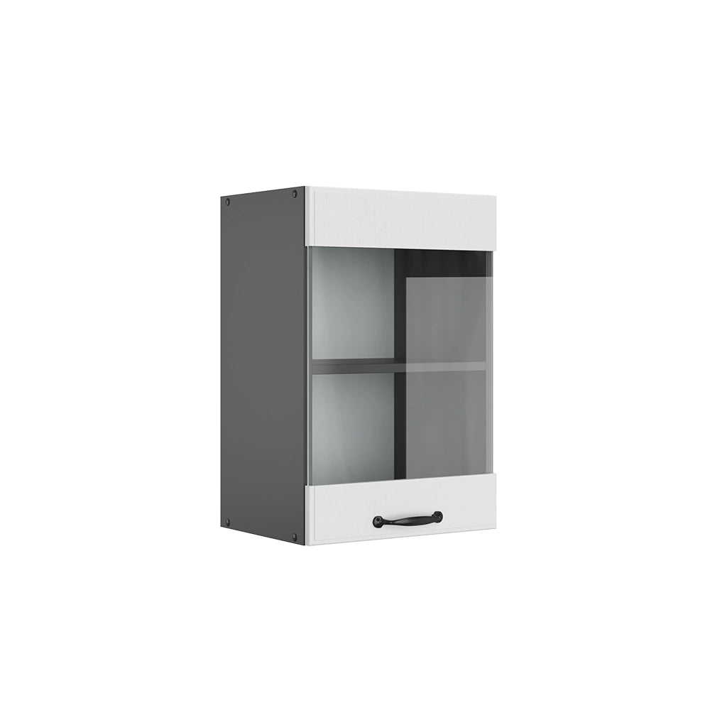 Vicco Mobile da cucina in vetro Bianco casa di campagna 40 cm
