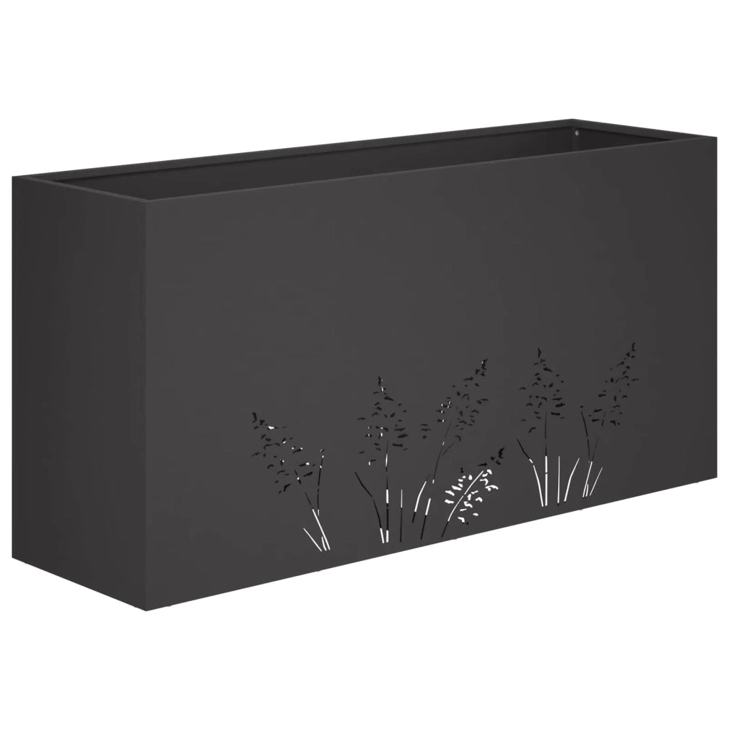 Vaso da giardino Nero 100 x 20 x 49 cm 8005848