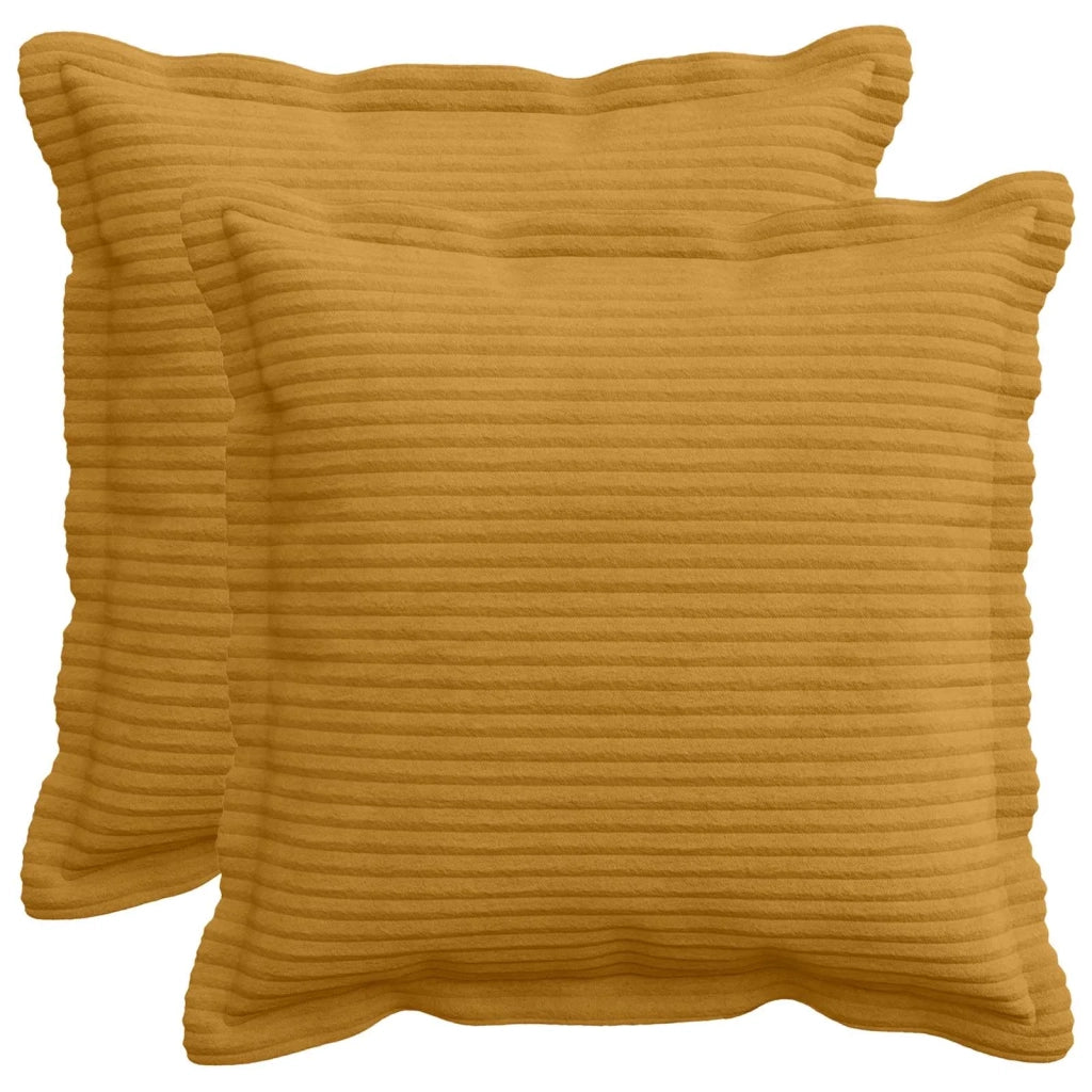 Federa 2 pz HOUTEN Giallo 45 x 45 cm corduroy 918646