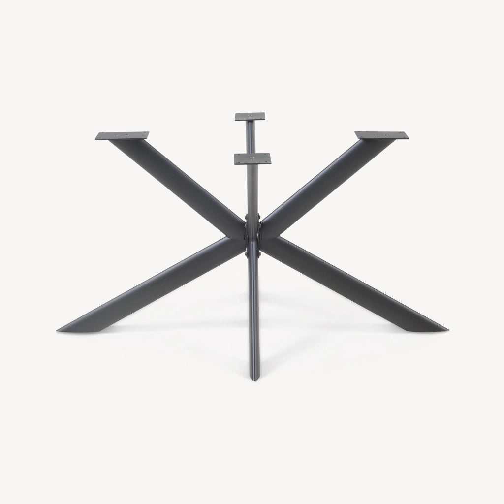 Telaio Svallersun per Mobili 'Fai da Te' Struttura a 4 Gambe Incrociate in Acciaio con Profili Ovali 140 x 78 x 71,5 cm - Nero [en.casa]