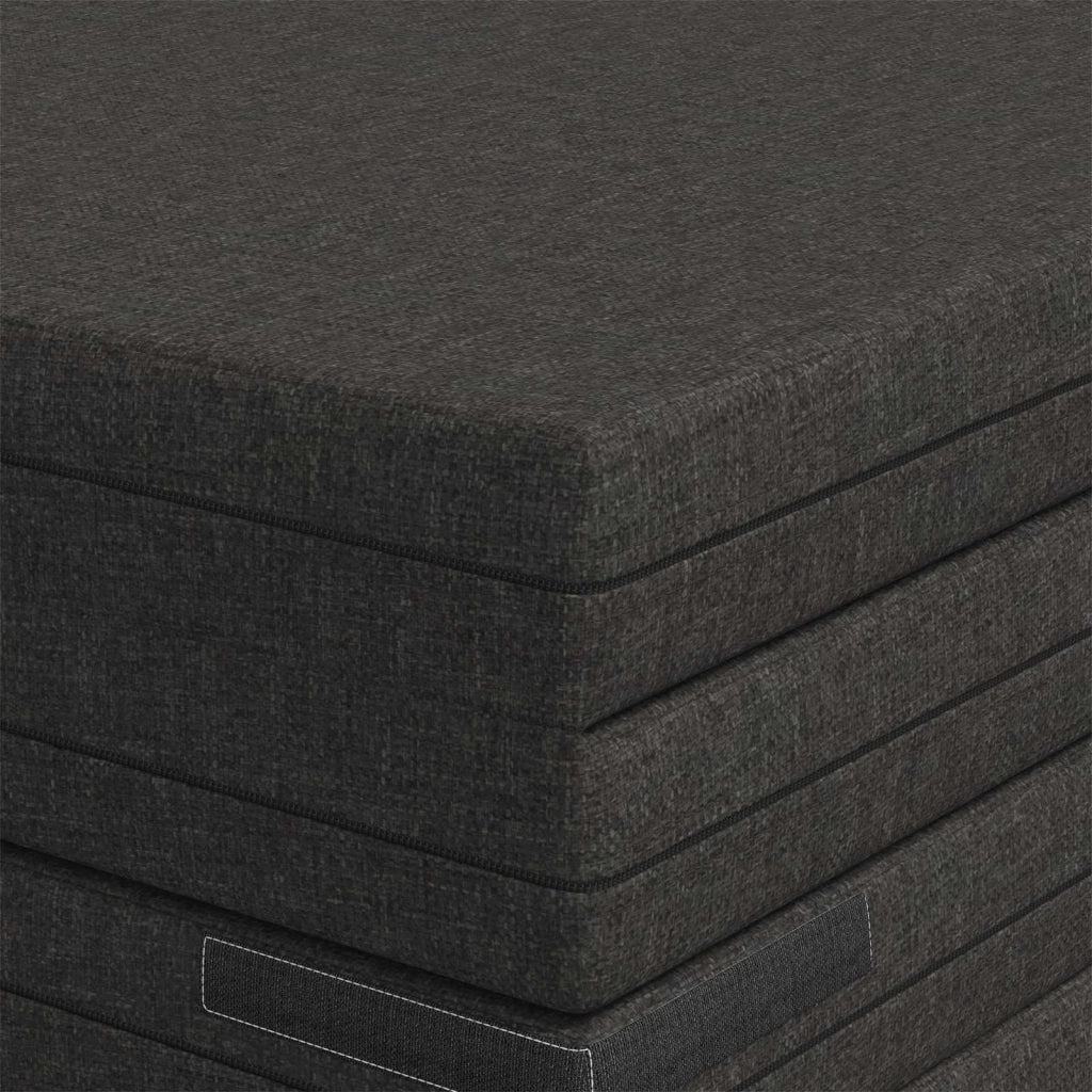 Divano Letto Pieghevole 140 x 67 x 45 cm Grigio Scuro