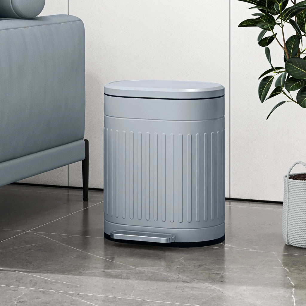 Cestino 20L con Coperchio a Pedale e Contenitore Interno Estraibile ¨C Zephmum ¨C 36.5x31.2x45 cm, Grigio
