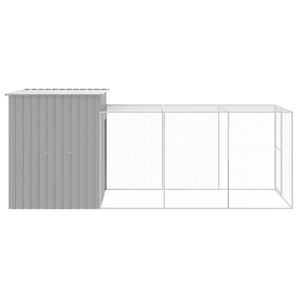 Pollaio Area Corsa Grigio Chiaro 165x455x181 cm Acciaio Zincato 3189114