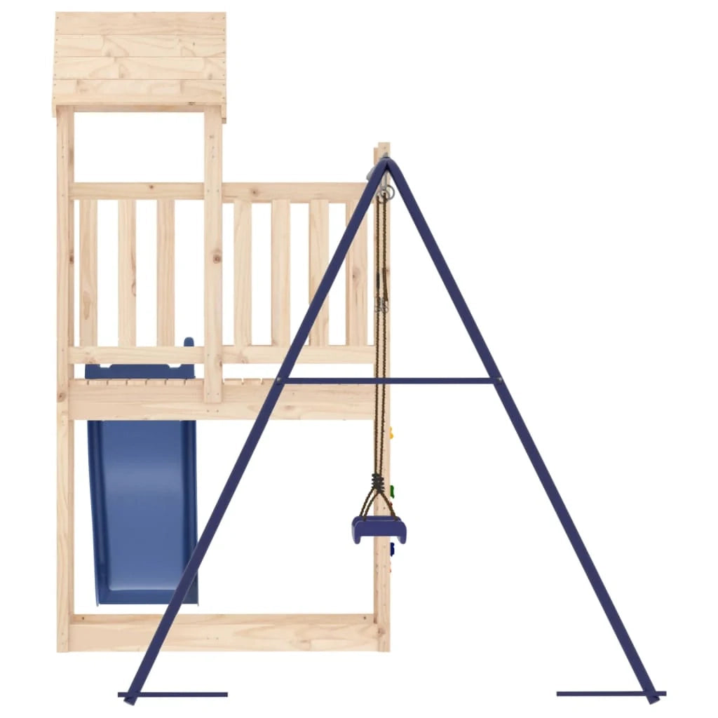 Altalene per parco giochi all'aperto scivolo altalene robuste giochi da giardino 424 x 186 x 214 cm legno di pino massiccio 02_0004800