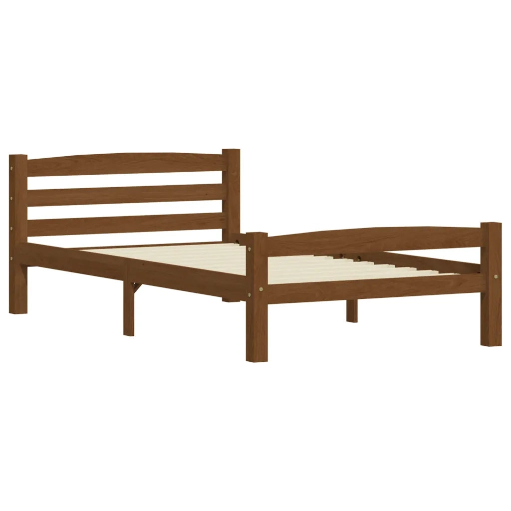 Giroletto senza Materasso Ambrato Legno Massello Pino 90x200 cm 322075