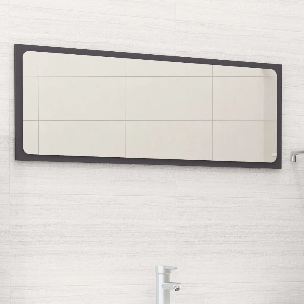 Specchio da Bagno Grigio 90x1,5x37 cm in Truciolato cod mxl 60255