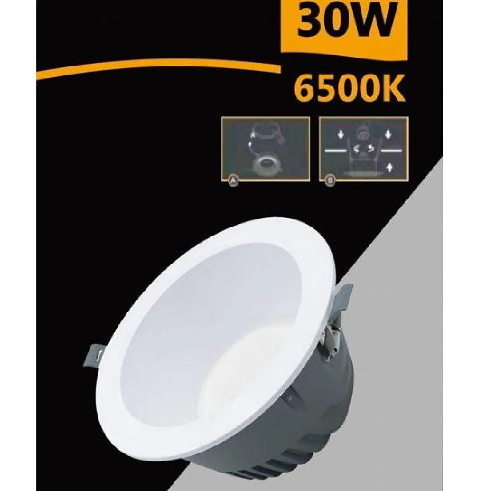 Trade Shop - Faretto Smd Led Da Incasso Rotondo 30w 3000lumen Luce Bianca 6500k 4000k Gl-ag30 -