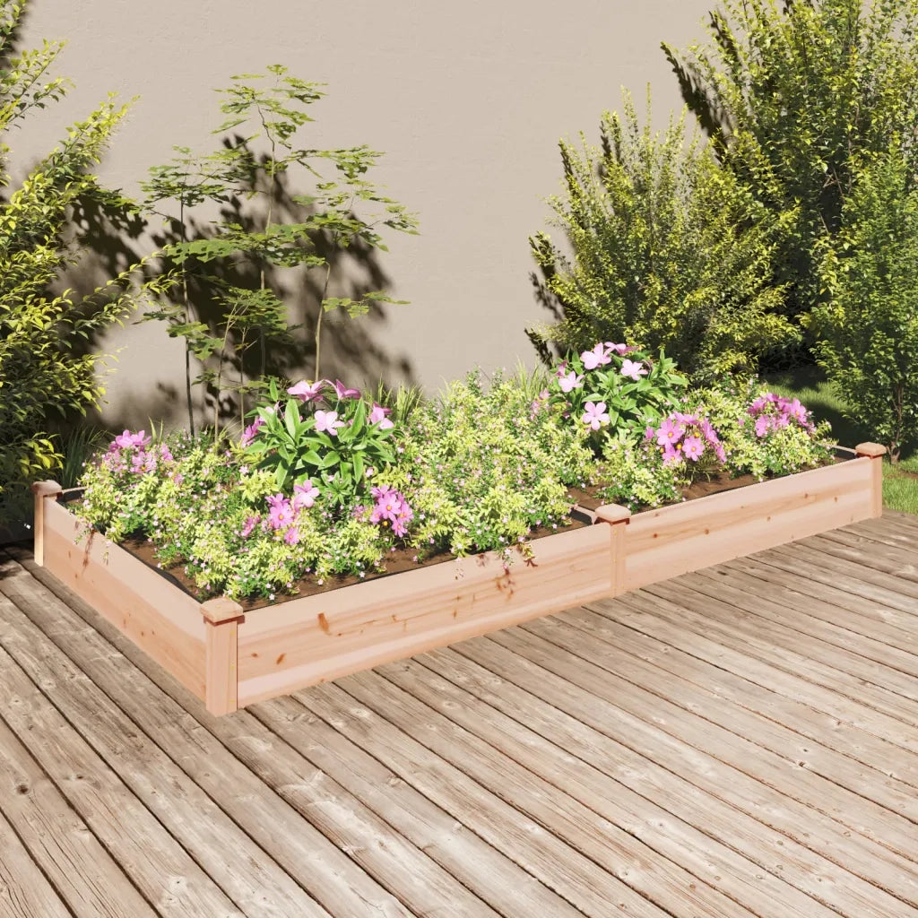 Fioriera | Cassetta per fiori | Vaso Rialzata Giardino Fodera 240x120x25 cm Massello Abete