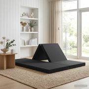 Divano Letto Pieghevole 140 x 67 x 45 cm Nero 900270