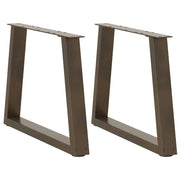 Gambe per Tavolino da CaffÃ¨ a Forma di V 2 pz Acciaio Naturale 60x(42-43,3) cm Acciaio