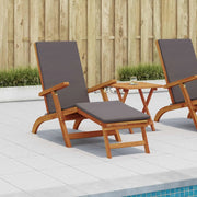 Lettino prendisole reclinabile e pieghevole 2 pcs Grigio Scuro