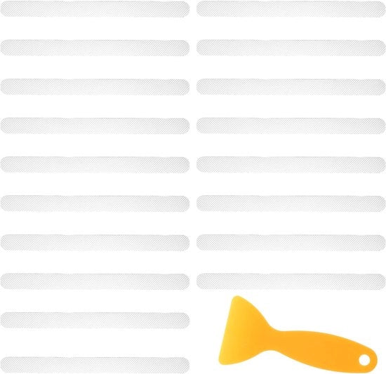 Strisce antiscivolo per scale, 40 pezzi, 20 cm di strisce antiscivolo per doccia, strisce antiscivolo per doccia, strisce antiscivolo con schiuma premium, strisce antiscivolo per pavimento e scale.