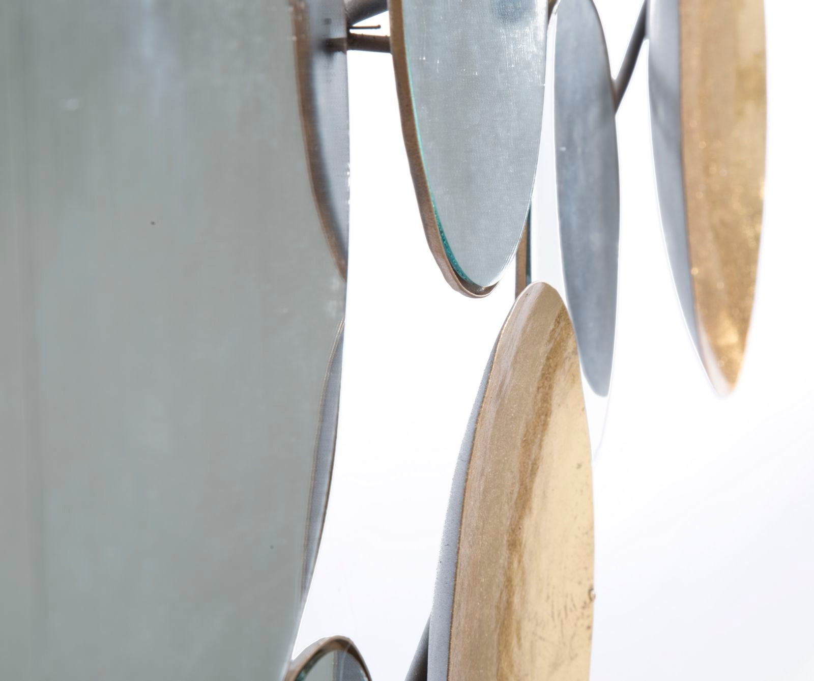 Pannello Oro Specchio Glam 118x2,5x60 cm in Ferro Oro