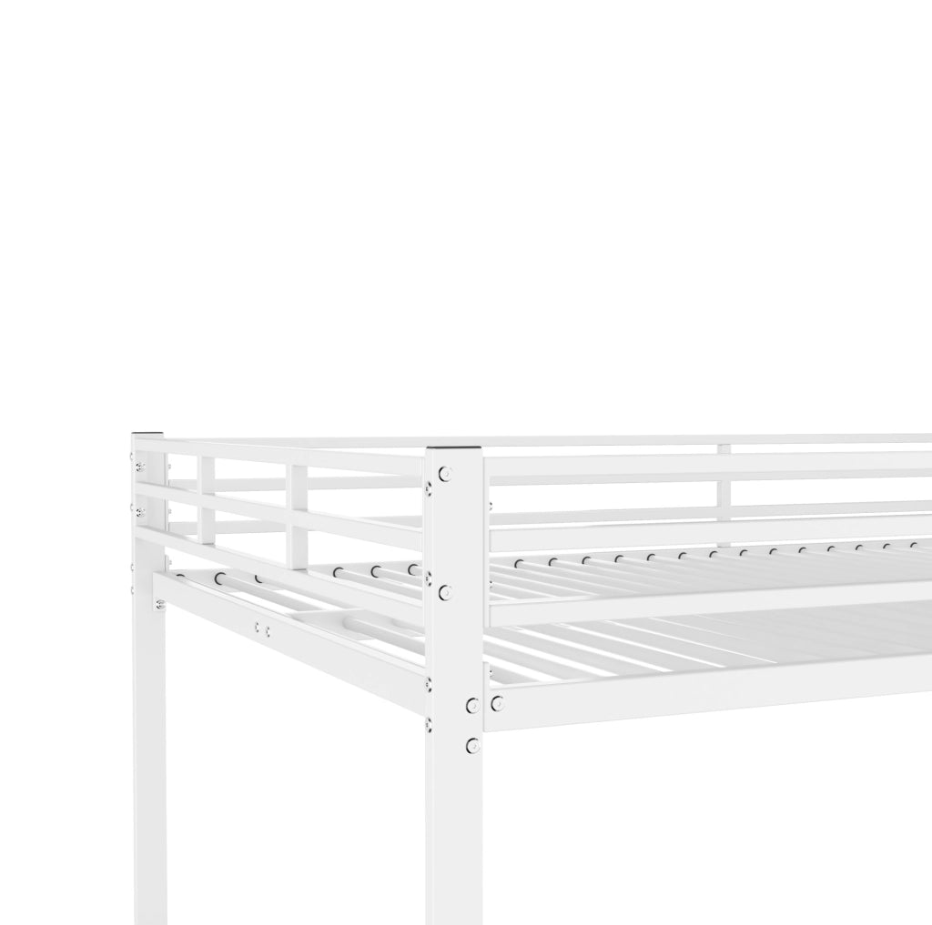 Letto a castello 140x200 cm salvaspazio; struttura stabile; metallo bianco